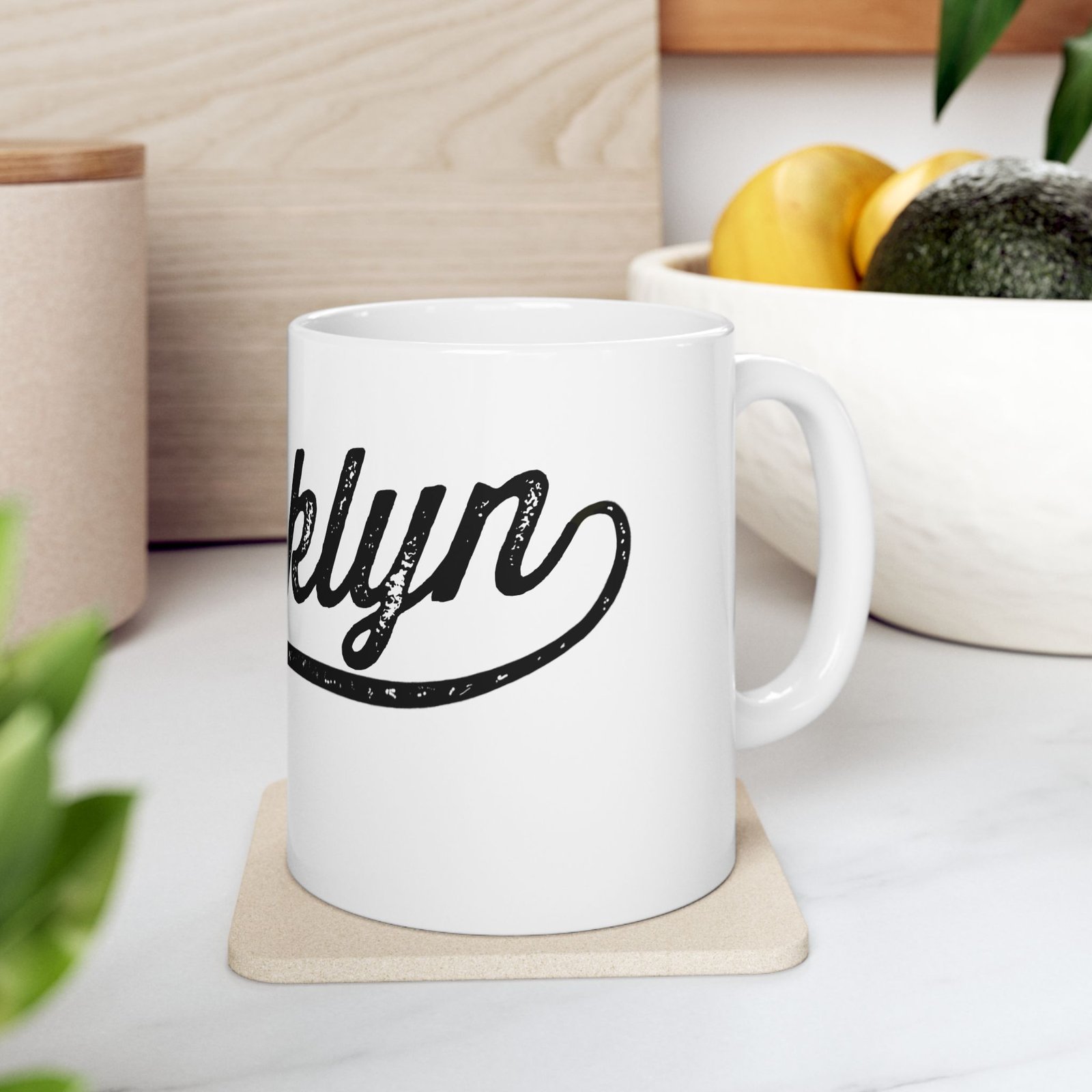Brooklyn White Ceramic Mug (11oz, 15oz) - Image 6