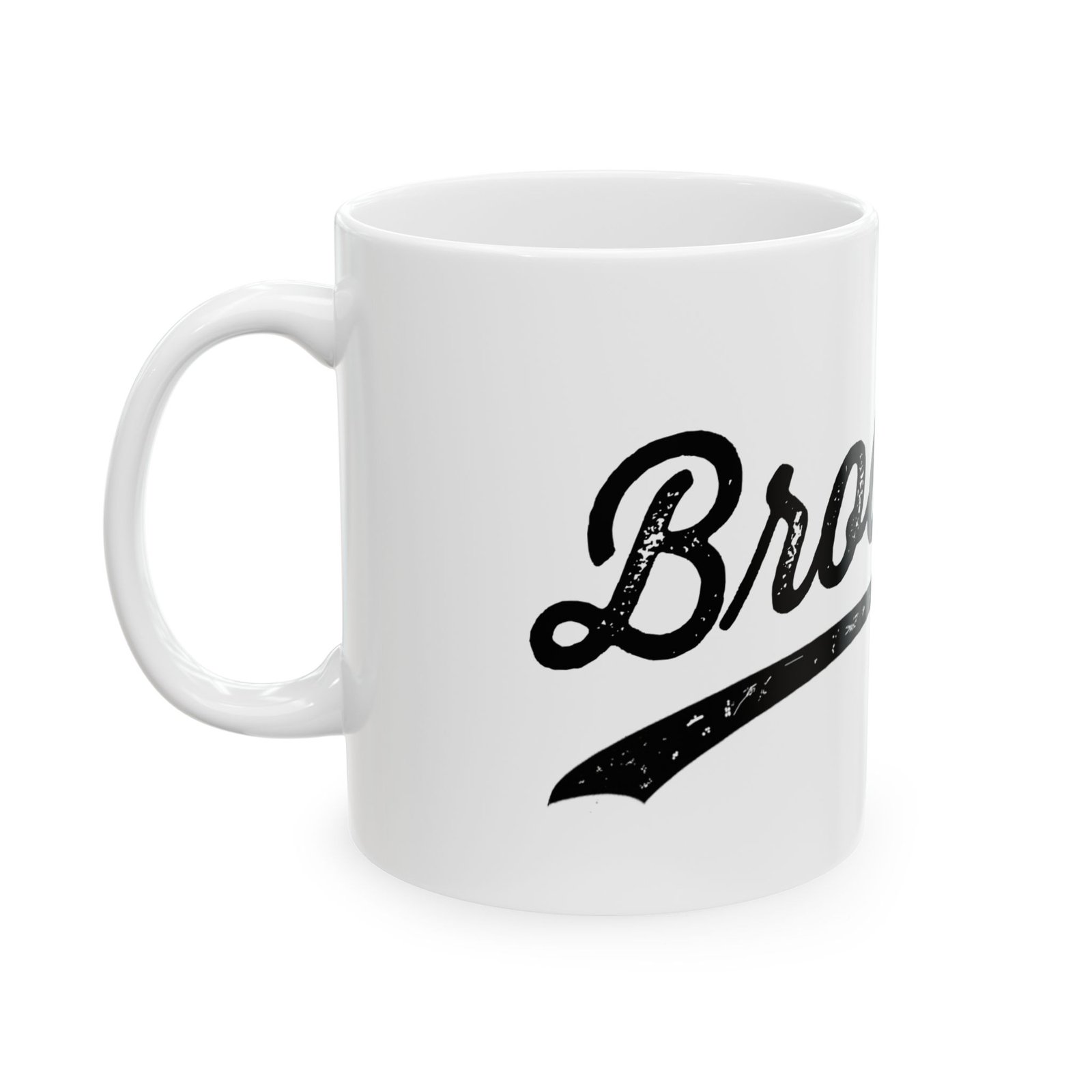 Brooklyn White Ceramic Mug (11oz, 15oz) - Image 2