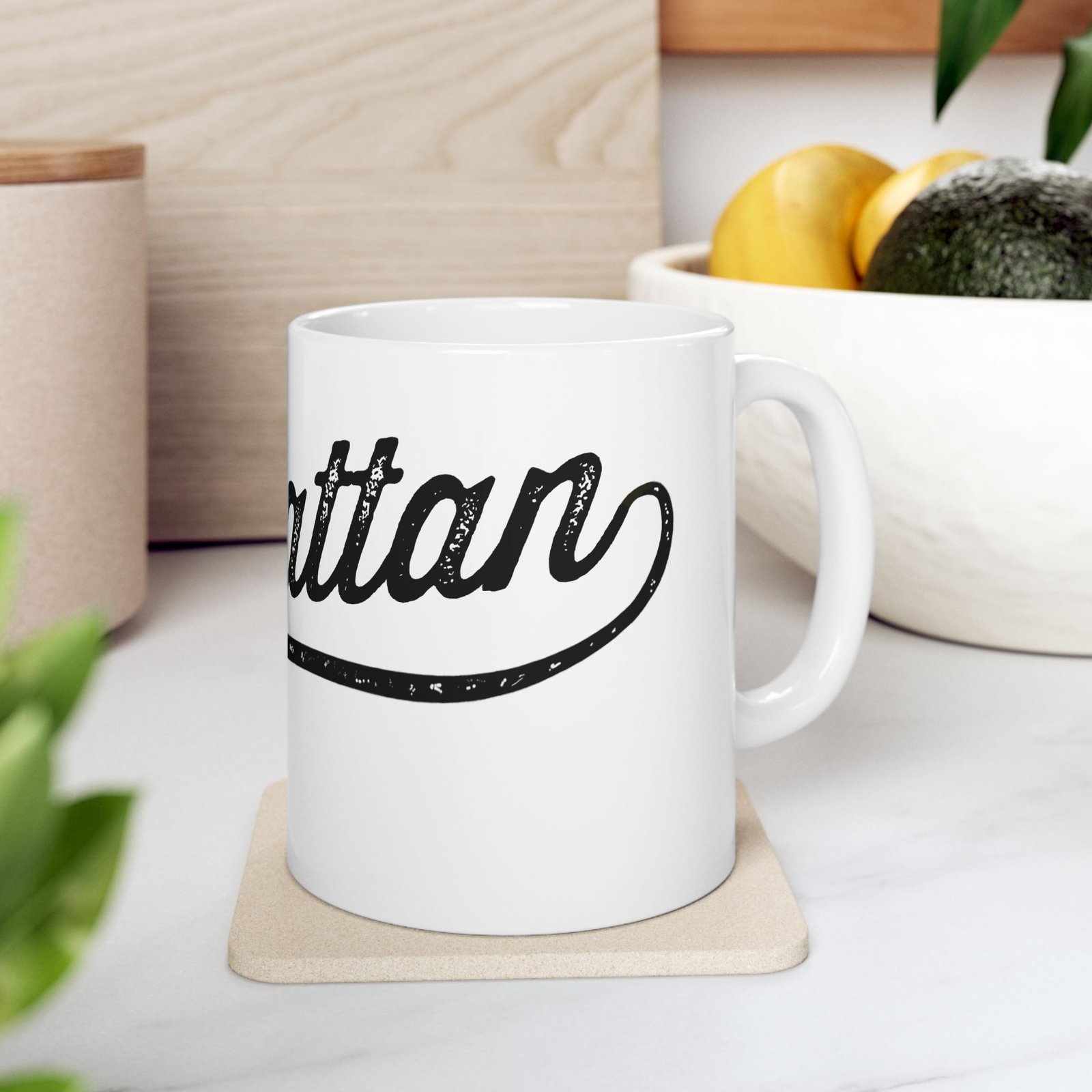 Manhattan White Ceramic Mug (11oz, 15oz) - Image 6