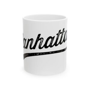 Manhattan White Ceramic Mug  (11oz, 15oz)