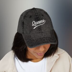 Vintage Queens Embroidered Ball Cap