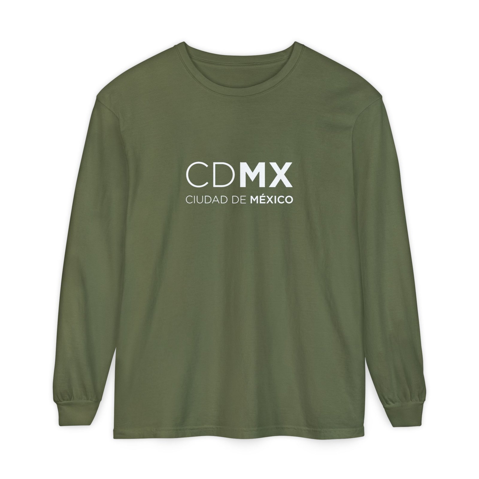 CDMX Logo Long Sleeve T-Shirt, Ciudad de México Apparel, Angel Back Urban Streetwear Full Logo - Image 2