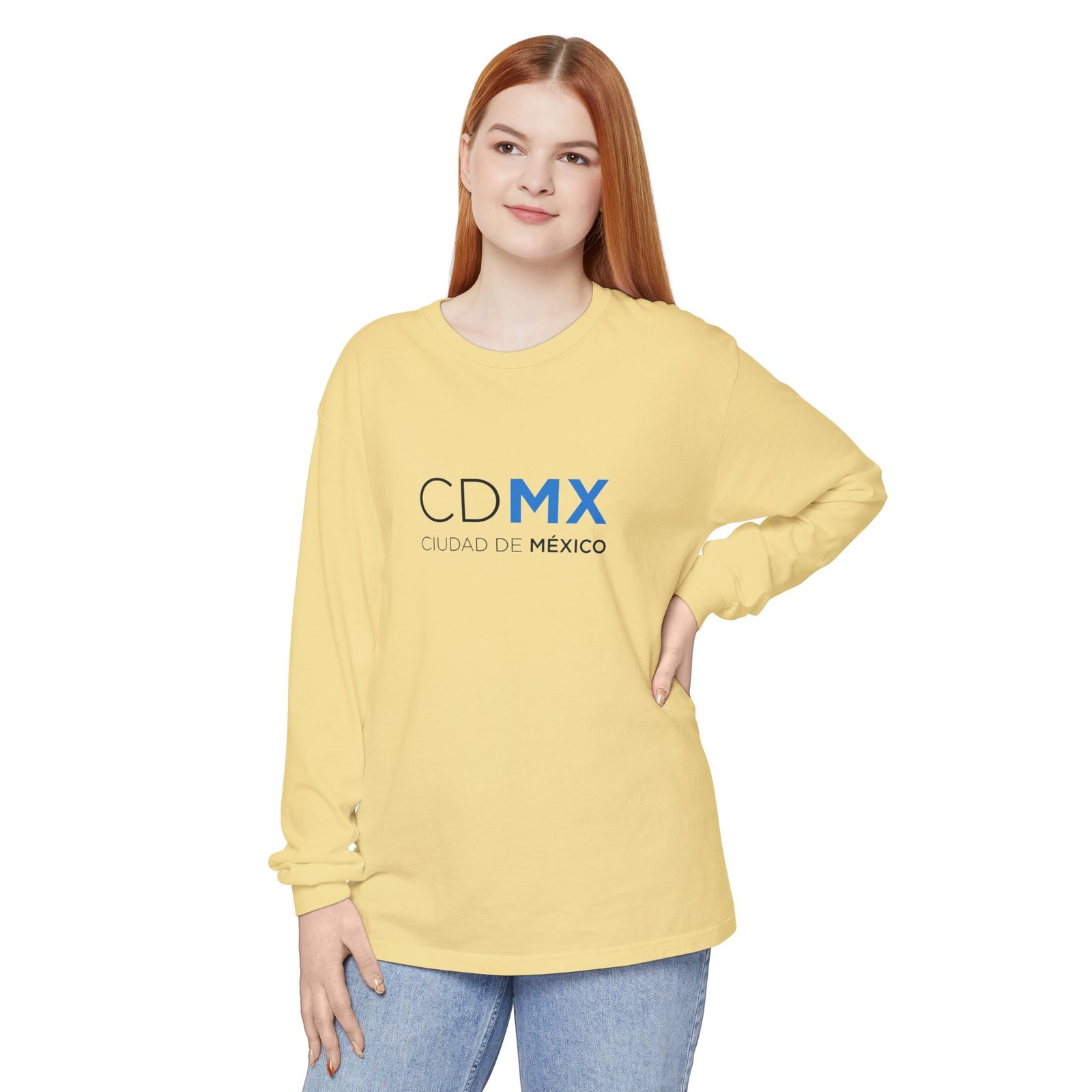 CDMX Logo Long Sleeve T-Shirt, Ciudad de México Apparel, Angel Back Urban Streetwear Full Logo - Image 14