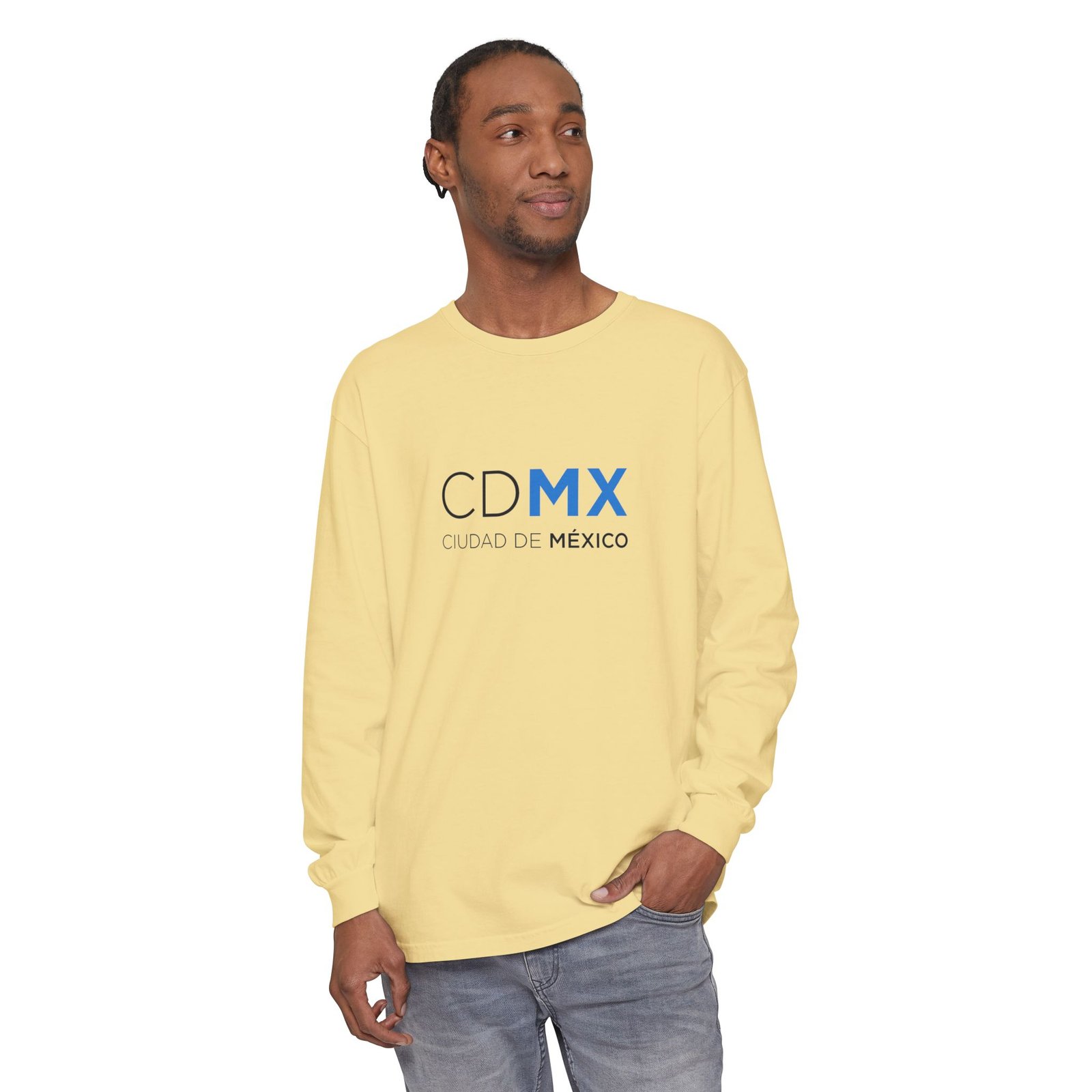 CDMX Logo Long Sleeve T-Shirt, Ciudad de México Apparel, Angel Back Urban Streetwear Full Logo - Image 12